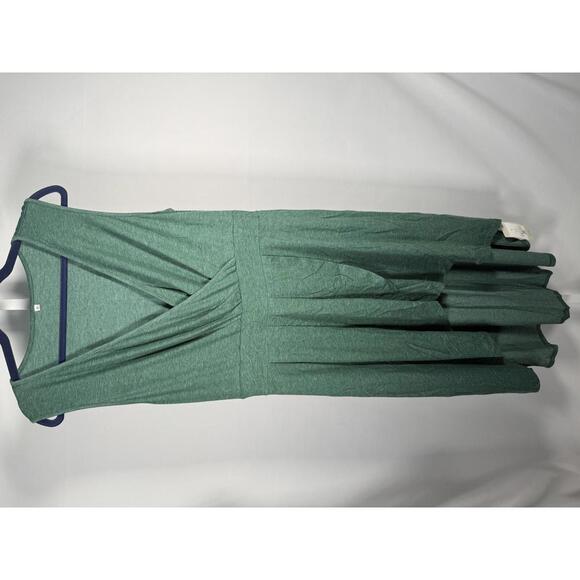 NWT Halara Deep V Neck Sleeveless High Low Crossover Hem Midi Casual Dress - XL - Picture 2 of 12